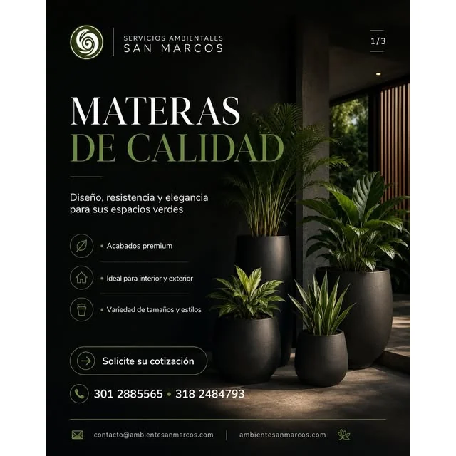 Materas premium con plantas para espacios corporativos