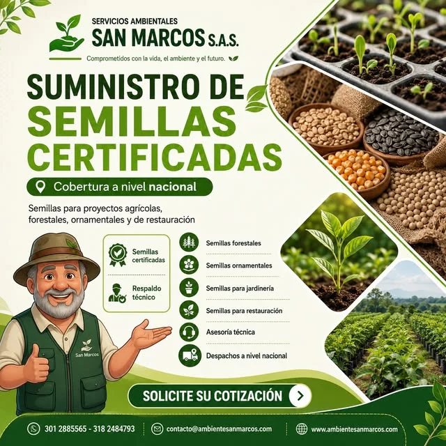 Semillas certificadas para proyectos productivos y de restauración