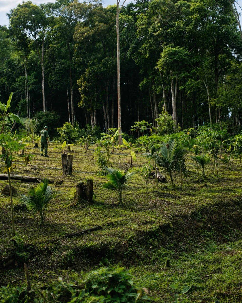 Equipo de San Marcos en una jornada de reforestación