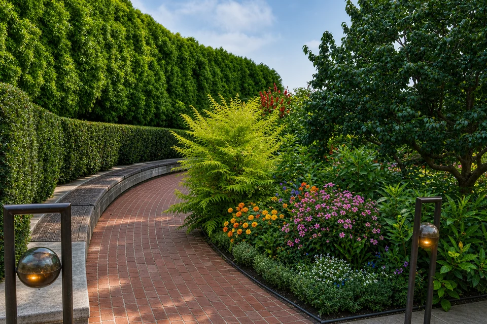 Jardín de piso y paisajismo