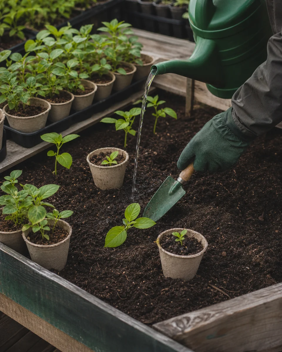 Plantas en el vivero de San Marcos listas para proyecto